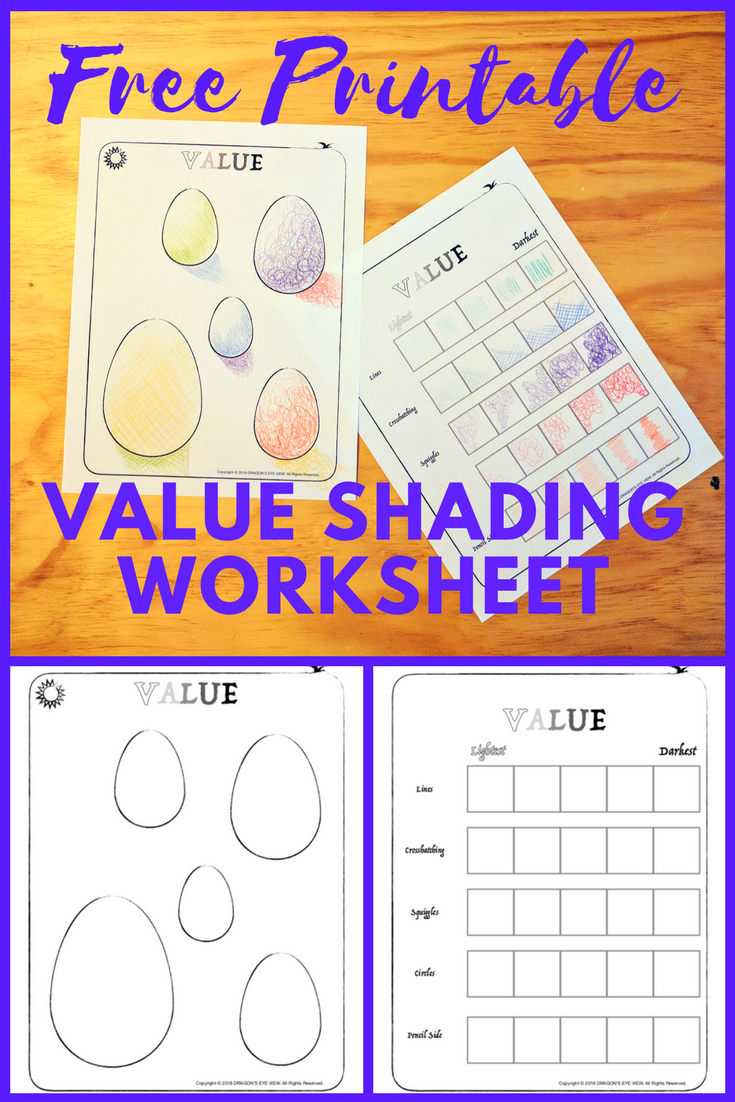 Free Value Shading Printable with Eggs Educational Freebies